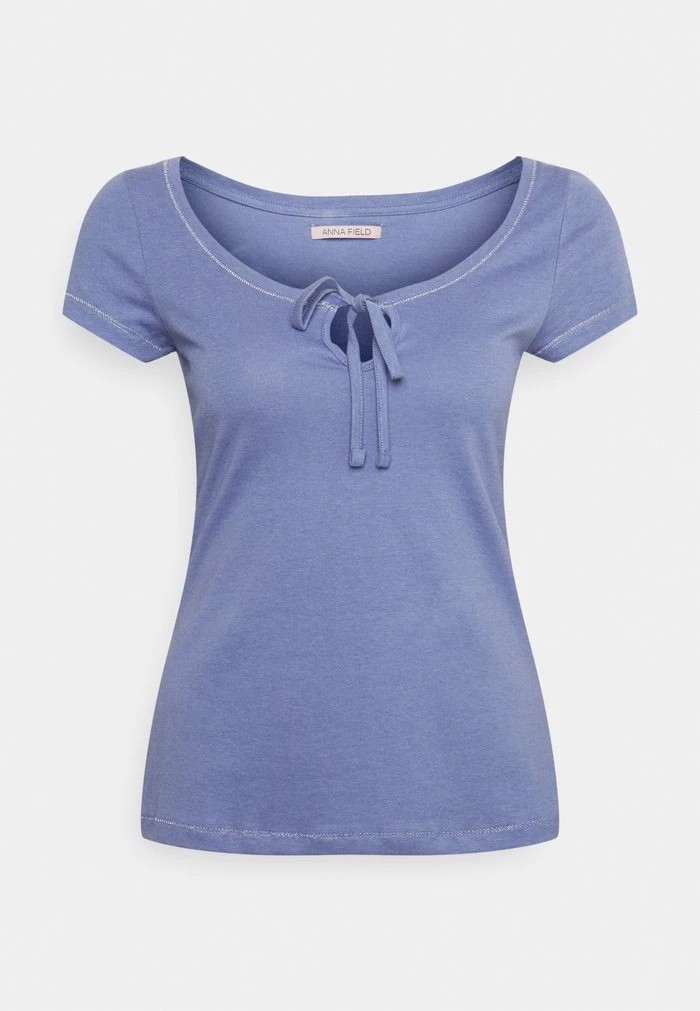 T-Shirt ANNA FIELD Anna Field Basic T-shirt Bleu Femme | PYY-7739121